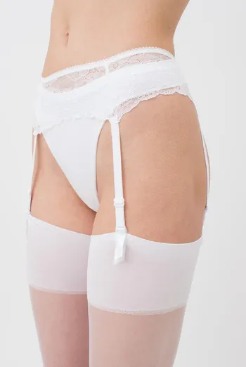 Кружевной пояс для чулок ROSA 3002/31 Giulia (white), белый