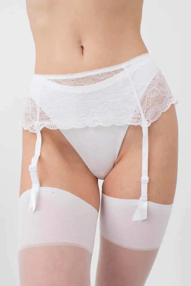 Кружевной пояс для чулок Rosa 3004/32 Giulia (white)