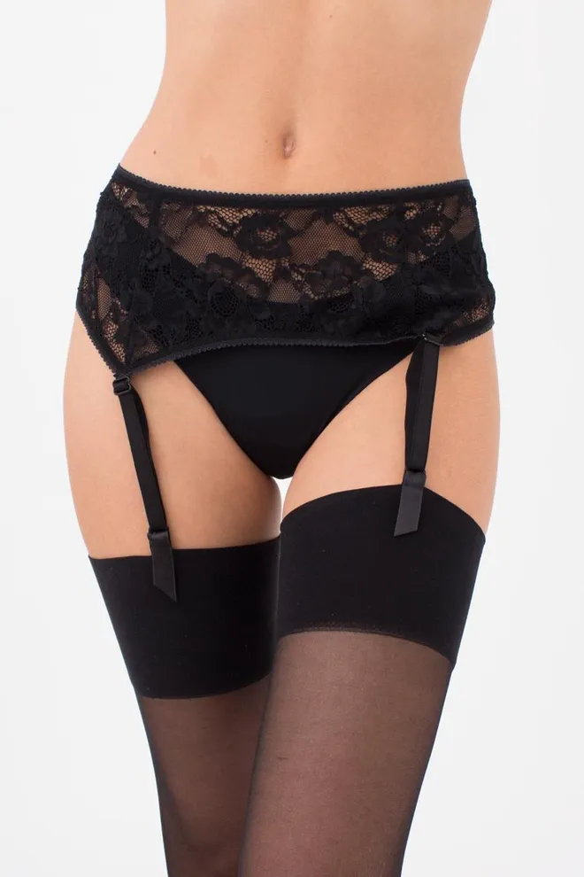 Кружевной пояс для чулок Rosa 3005/31 Giulia (black)