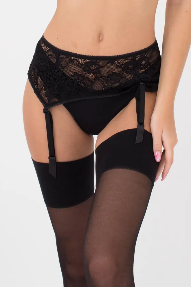Кружевной пояс для чулок Rosa 3005/31 Giulia (black)