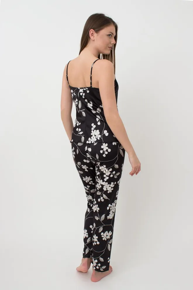 Пижама женская майка и штаны Sakura 5003/051 Giulia (black)