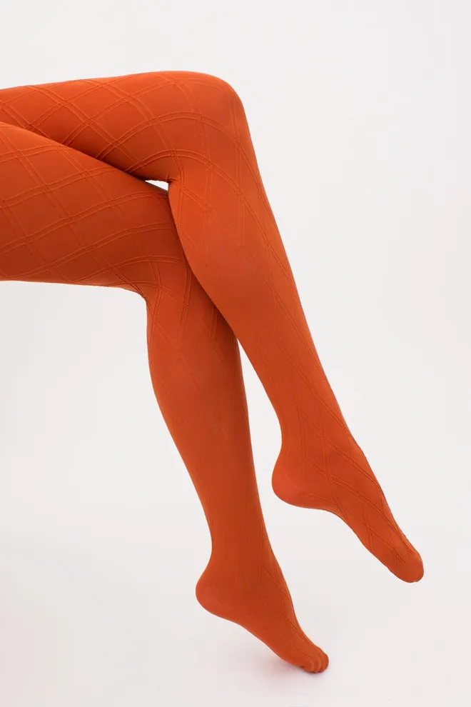 Колготки теплые с узором Salient 100 den model 2 Giulia (bombay brown)