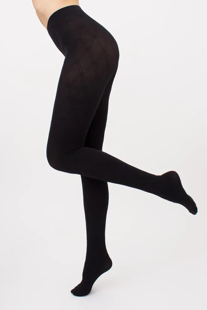 Колготки теплые с узором Salient 100 den model 2 Giulia (nero)
