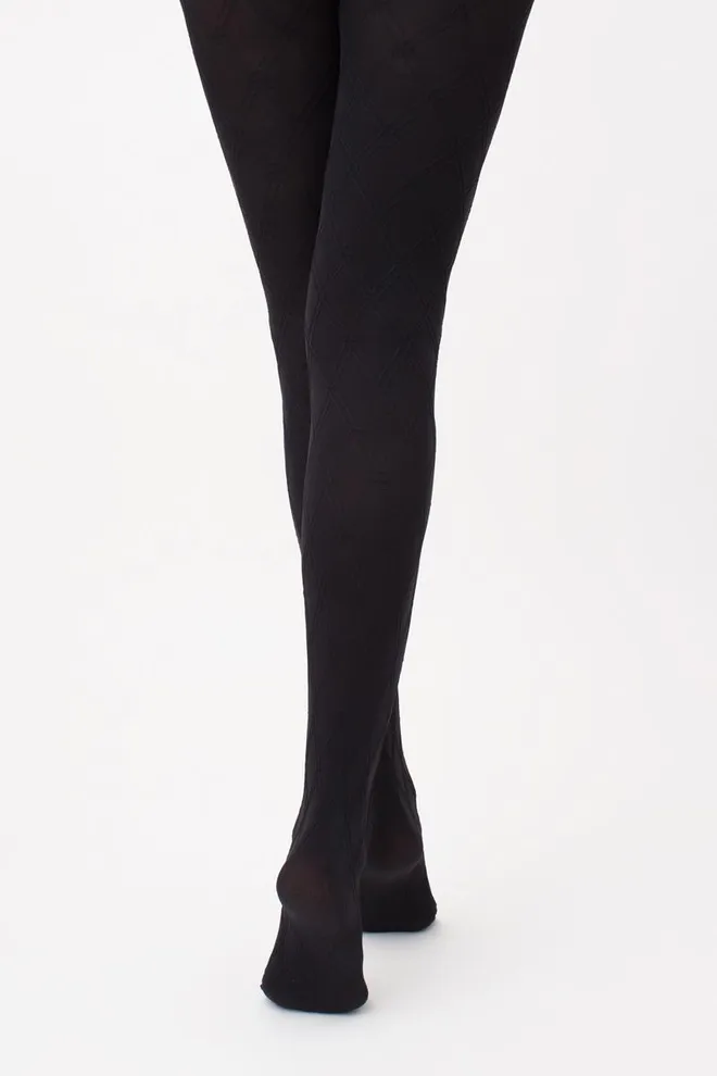 Колготки теплые с узором Salient 100 den model 2 Giulia (nero)