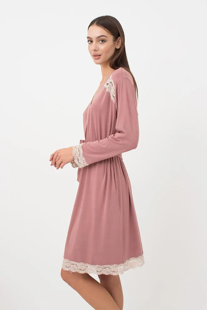 Халат женский на запа́х Sand Storm 7325/031 Giulia (sand rose)