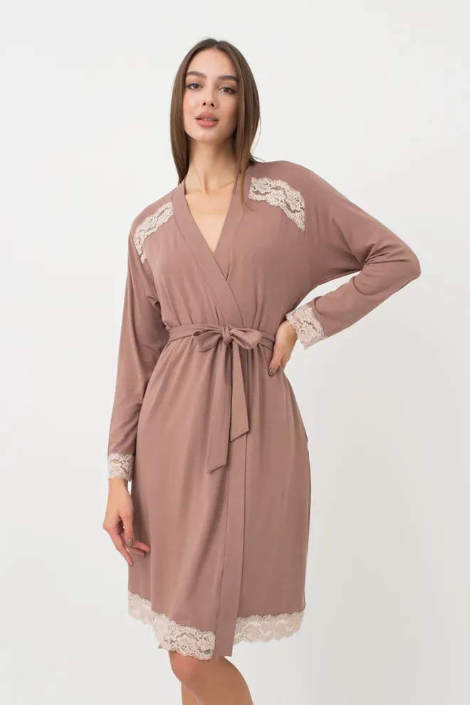 Халат женский на запа́х Sand Storm 7325/031 Giulia (mokko)