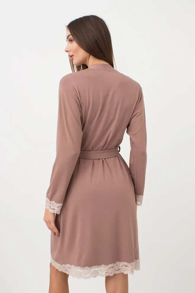 Халат женский на запа́х Sand Storm 7325/031 Giulia (mokko)