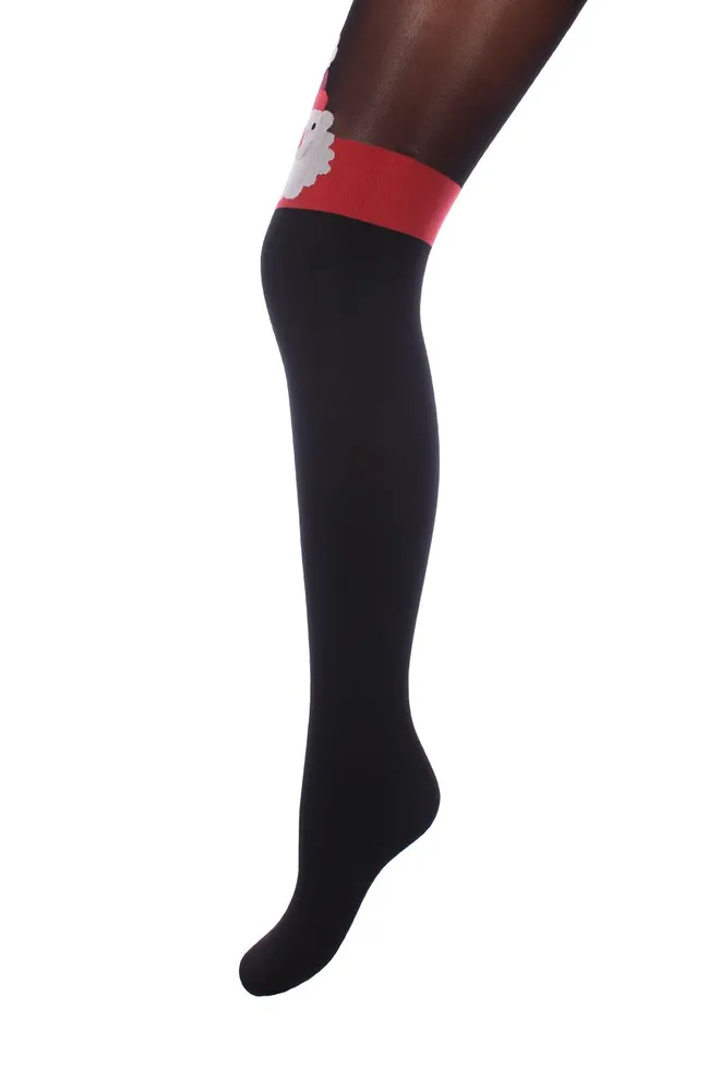 SANTA CLAUS Тематические фантазийные колготки TM GIULIA  (nero)