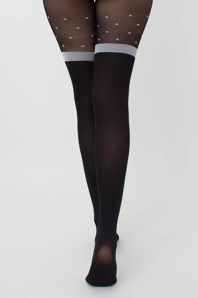 Колготки с рисунком новогодние Santa tights 60 den Giulia (black (пак-універс))