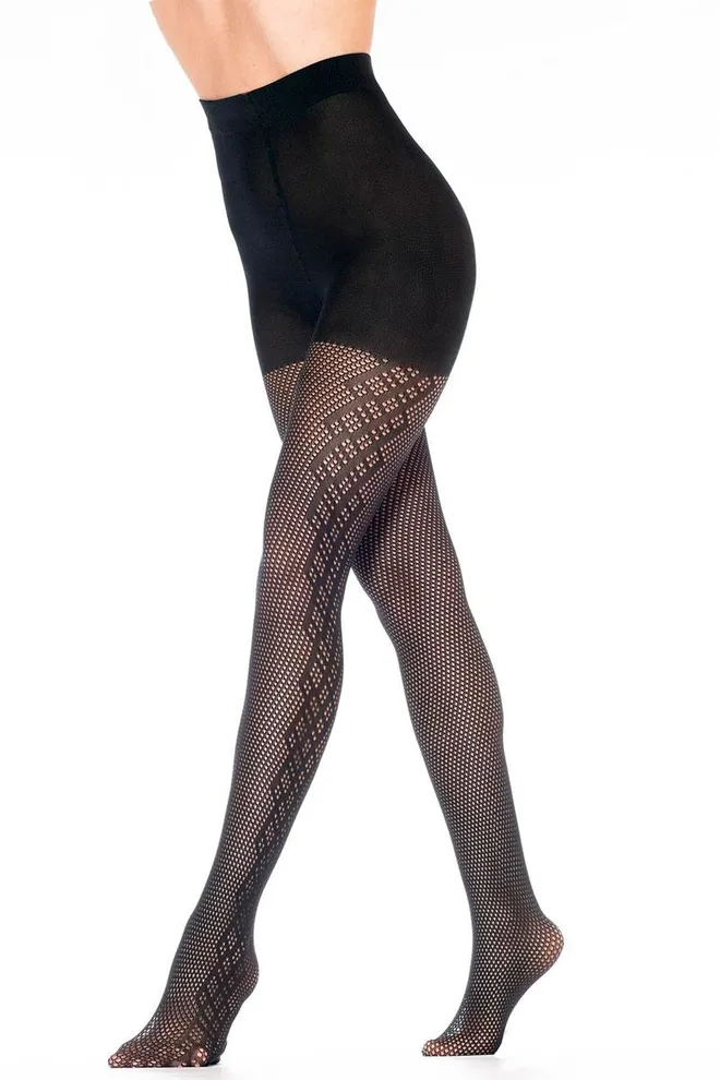 Колготки с геометрическим рисунком SATY RETE 100 (7) Giulia (nero), черный