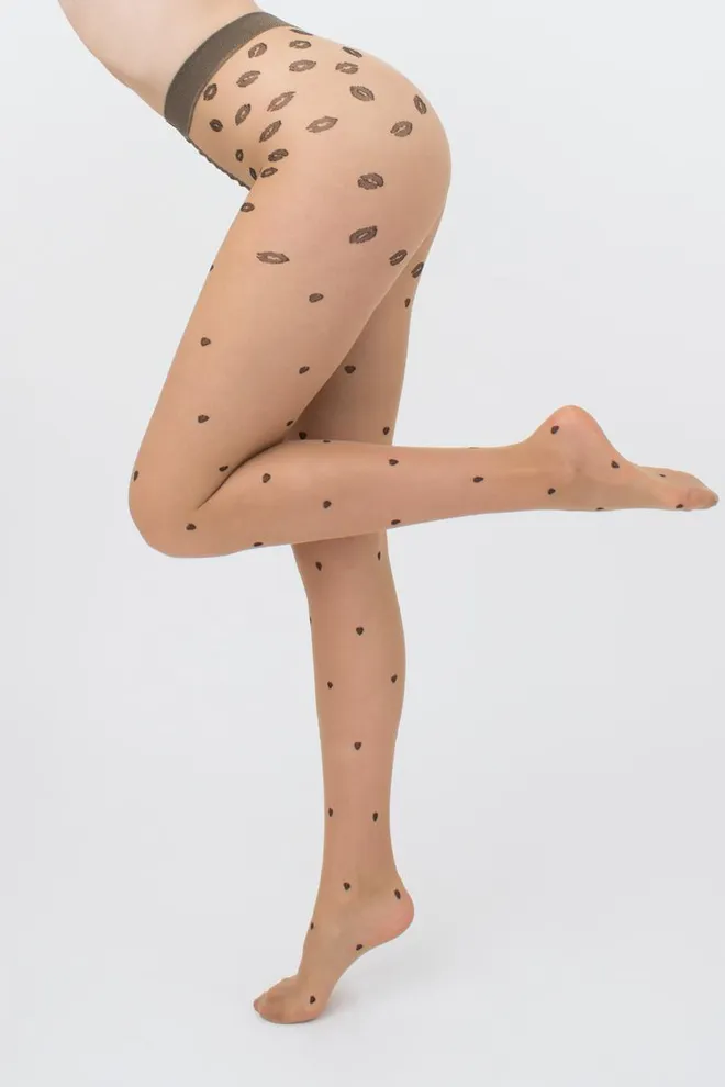 Колготки с принтом Sensual 20 den model 2 Giulia (daino/nero)