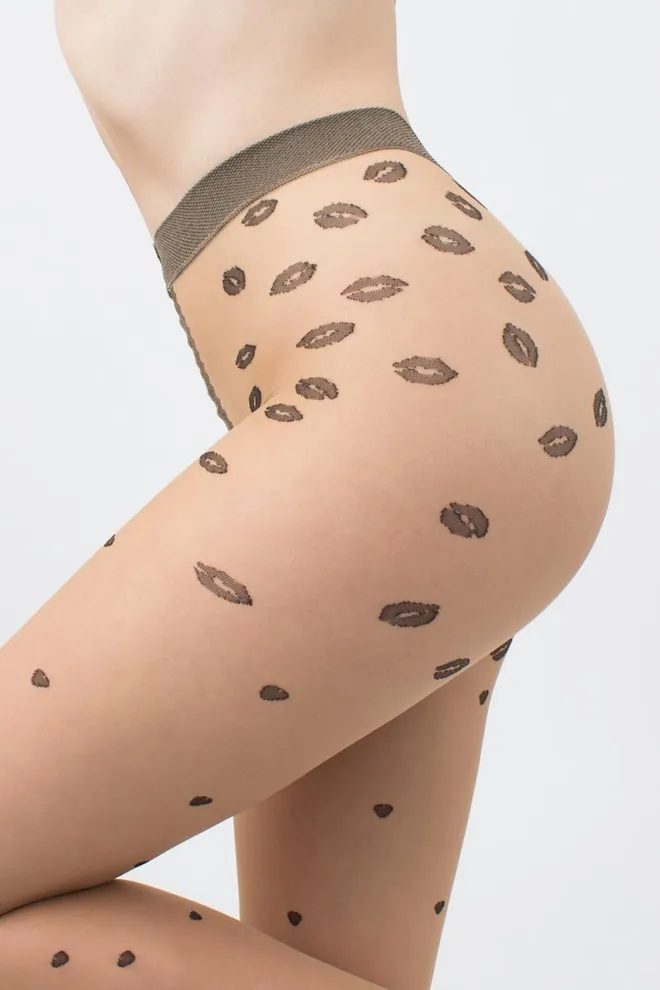 Колготки с принтом Sensual 20 den model 2 Giulia (daino/nero)