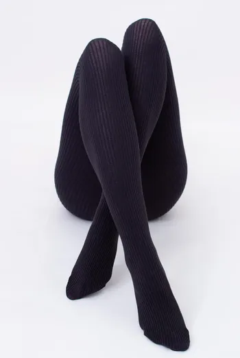 Колготки теплі з візерунком Shell 150 den model 1 Giulia (pirate black)