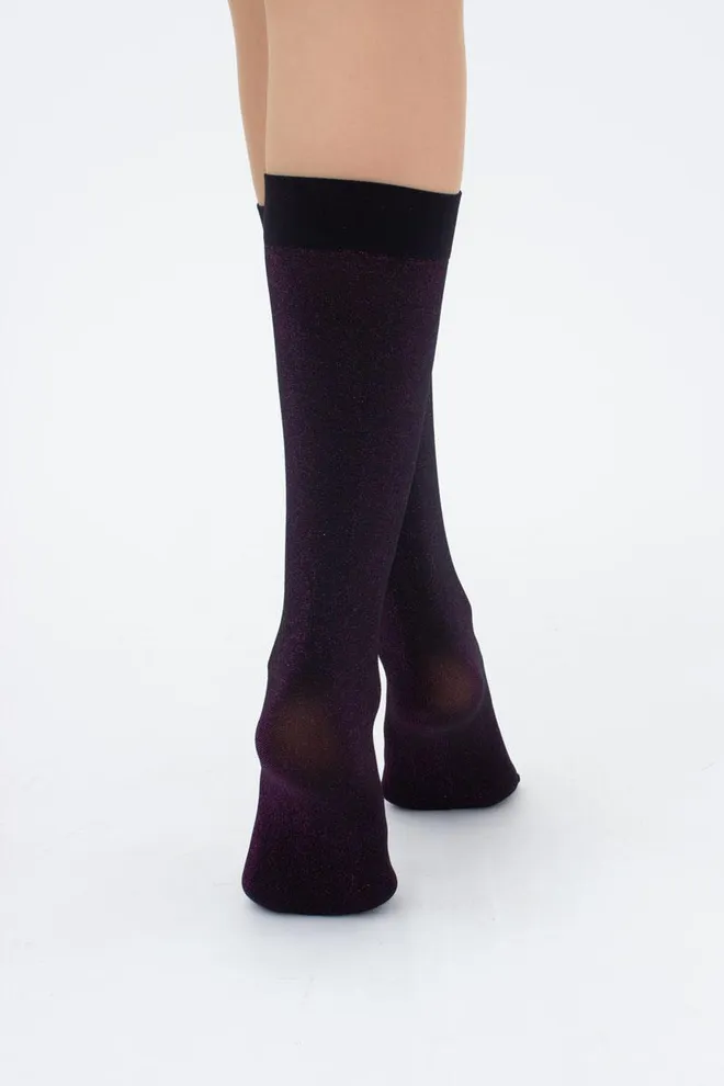 Женские блестящие гольфы Shiny Giulia (shiny pink metallic)