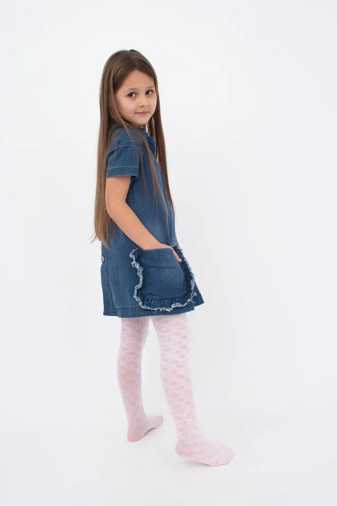 Детские колготки с сердечками SINDI (4) Giulia (pearl), розовый