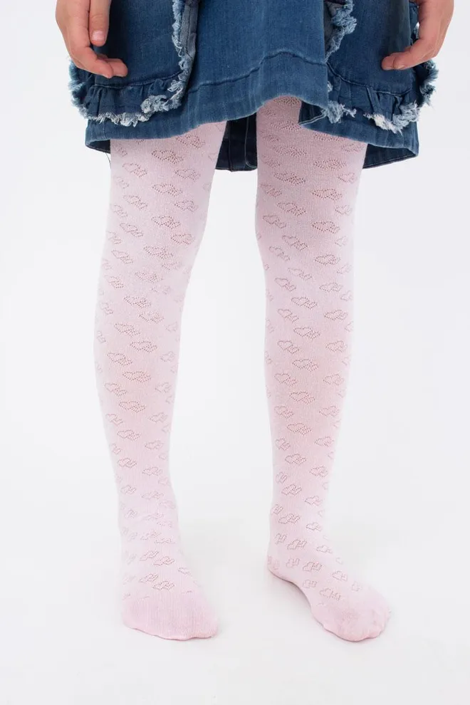 Детские колготки с сердечками SINDI (4) Giulia (pearl), розовый