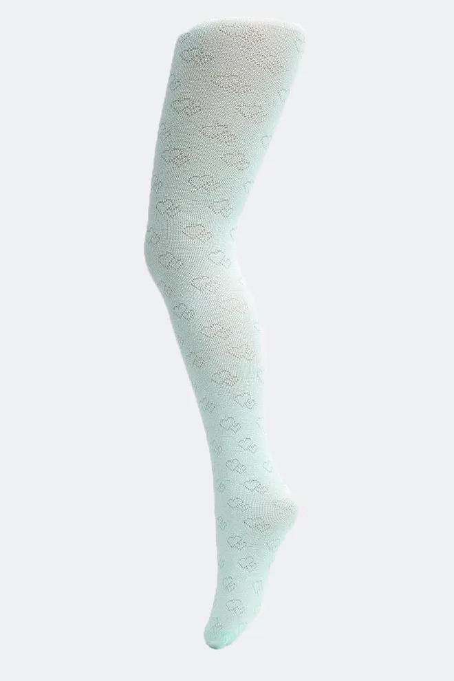Детские колготки с сердечками SINDI (4) Giulia (mentol), зелёный