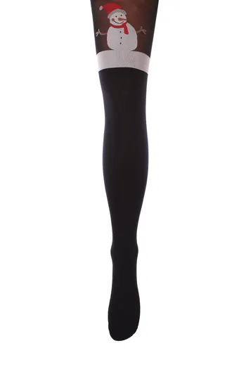 SNOWMAN Тематические фантазийные колготки TM GIULIA  (nero)