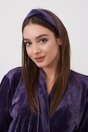 Повязка на голову Soft winter Giulia (eggplant) Повязка на голову Soft winter Giulia (eggplant)