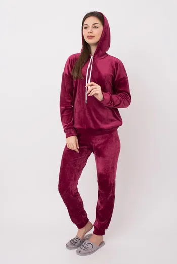 Свитшот с капюшоном женский Soft winter 4404/080 Giulia (burgundi)