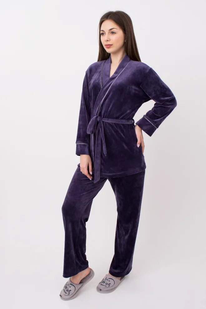 Жакет женский с поясом Soft winter 4501/080 Giulia (eggplant)