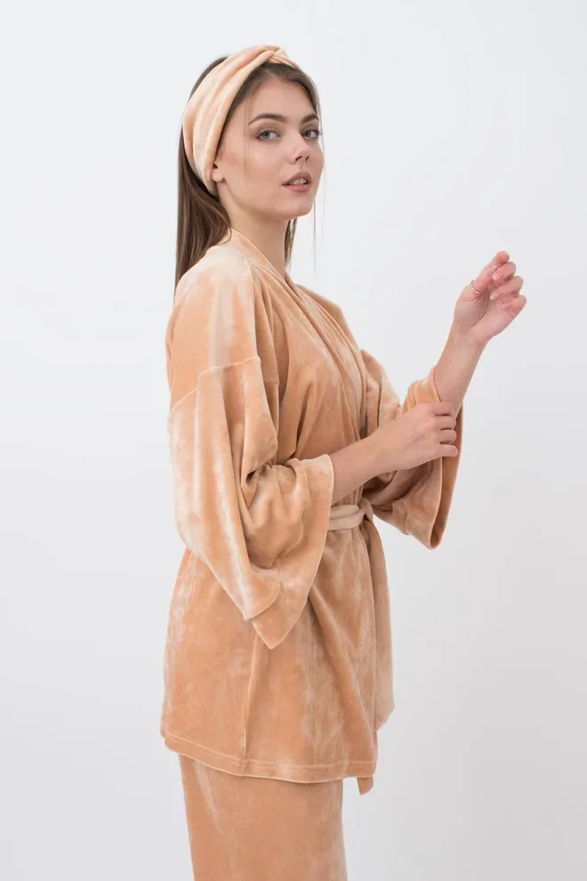 Жакет женский с поясом Soft winter 4502/080 Giulia (latte)