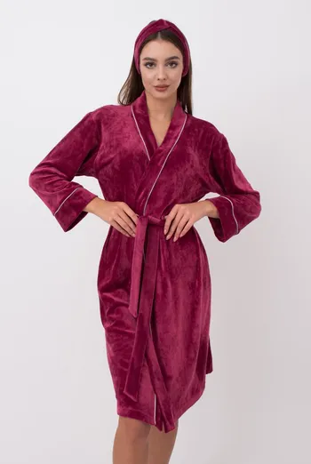 Xалат под пояс SOFT WINTER 7320/080 Giulia (burgundi), бордовый