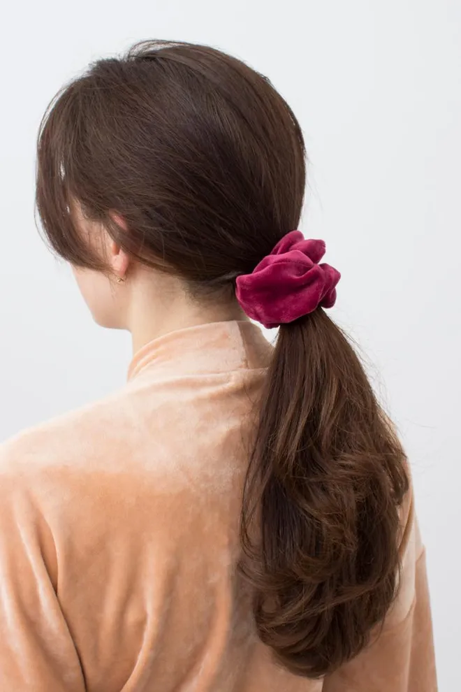 Резинка для волосся Soft winter elastik Giulia (burgundi)