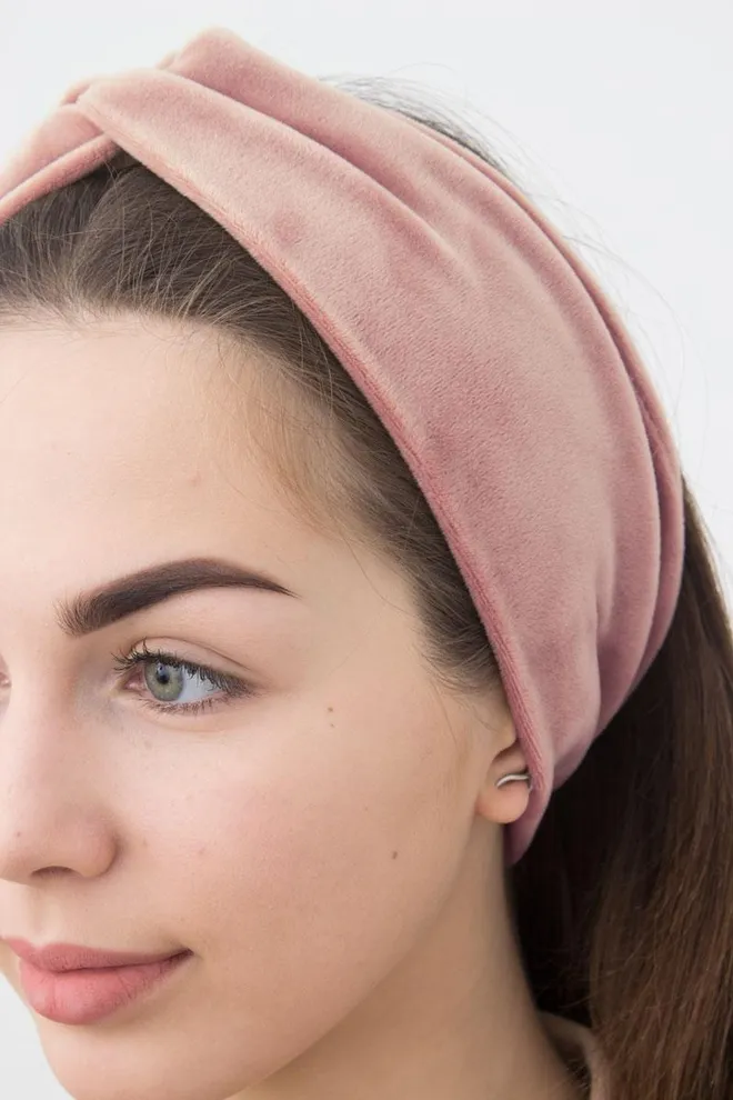 Пов'язка на голову Soft winter Giulia (powder)