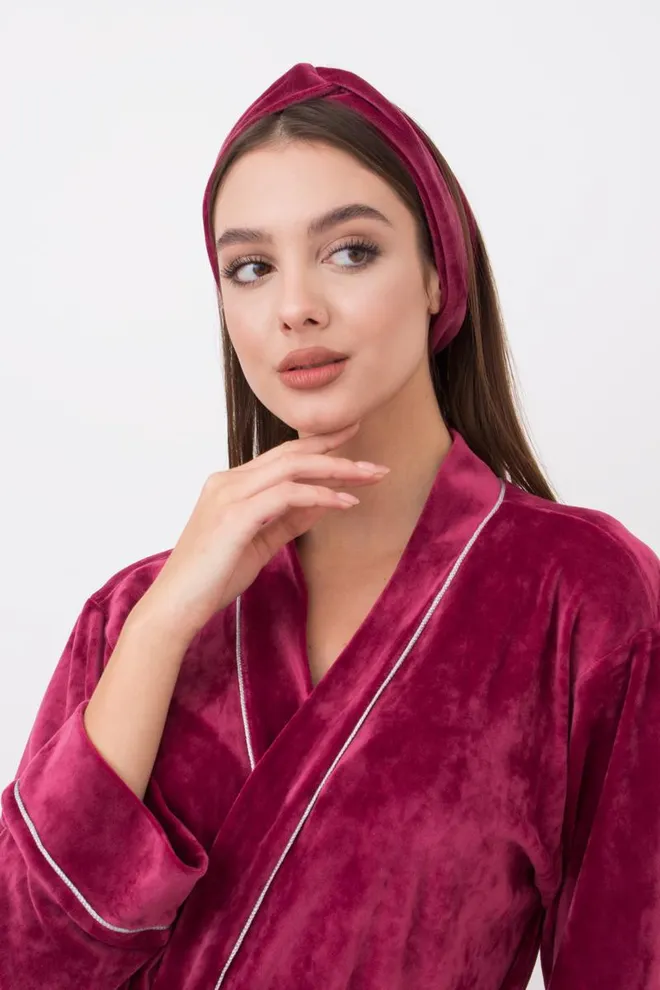 Пов'язка на голову Soft winter Giulia (burgundi)