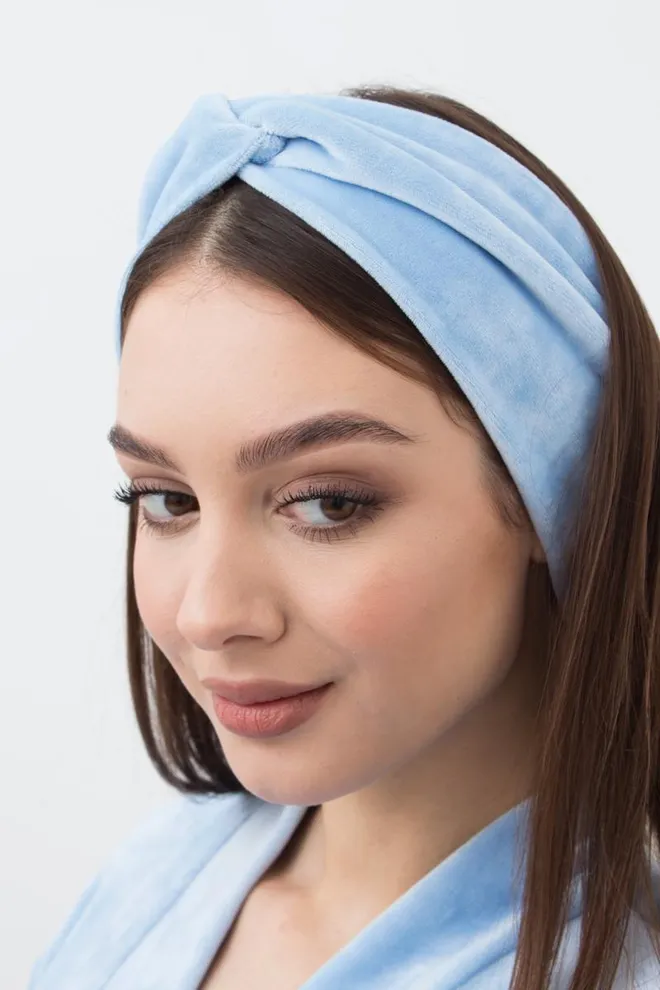 Пов'язка на голову Soft winter Giulia (blue)