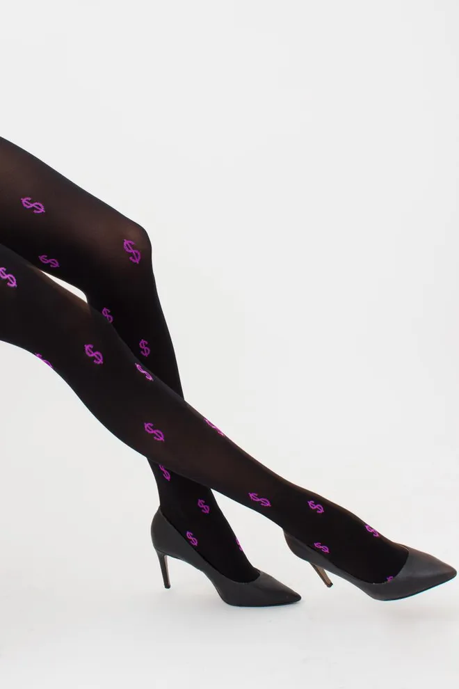 Колготки с рисунком Splash 70 den model 1 Giulia (nero/pink)