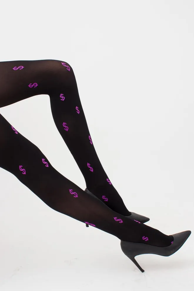 Колготки с рисунком Splash 70 den model 1 Giulia (nero/pink)