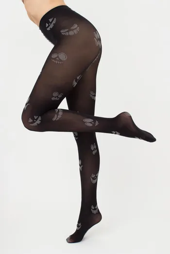 Фантазийные колготки с рисунком Splash 70 den model 10 Giulia (nero/steel), черный/серый
