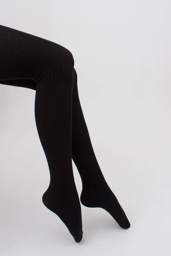 Колготки теплые с узором Split 180 den model 1 Giulia (pirate black)