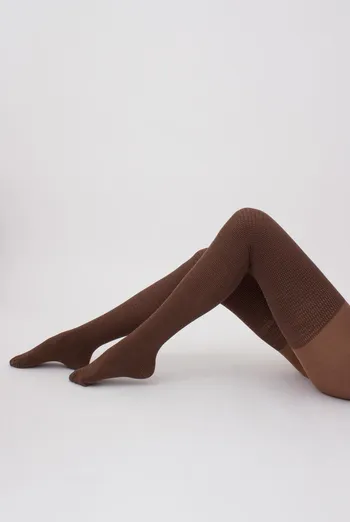 Колготки теплые с узором Split 180 den model 4 Giulia (camel)