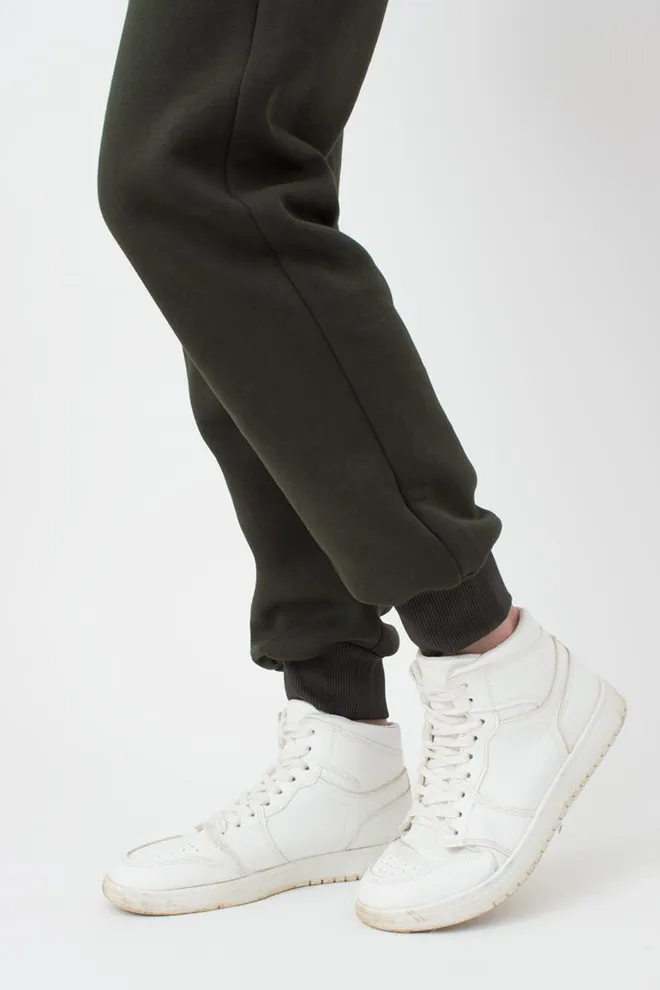 Женские спортивные штаны хлопковые на флисе Sport Style 4305/170 (khaki)