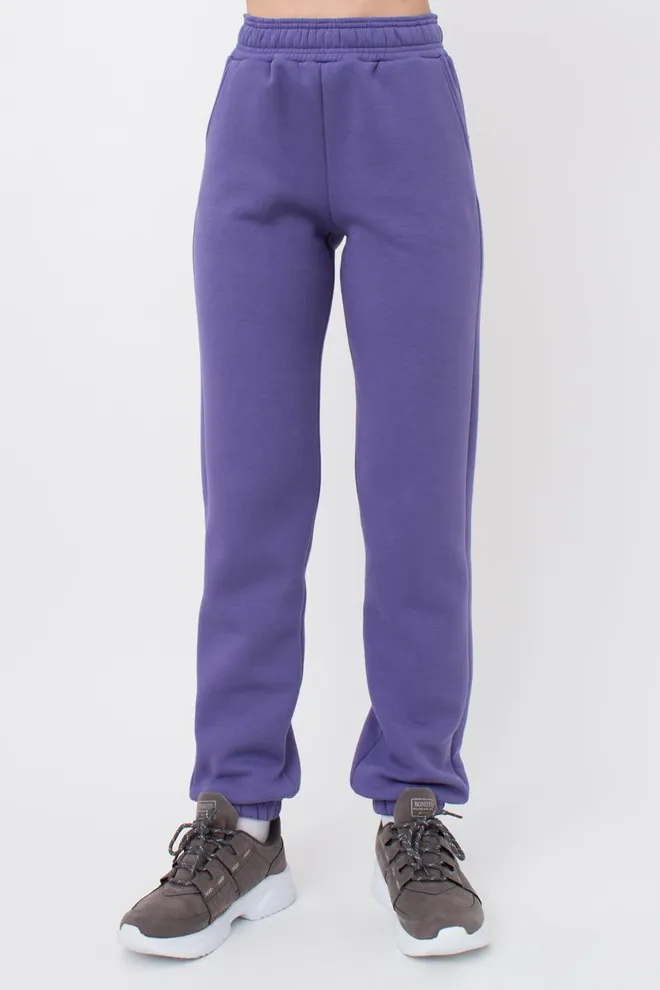 Штаны теплые на флисе с манжетами SPORT STYLE 4312/170 Giulia (plum), фиолетовый