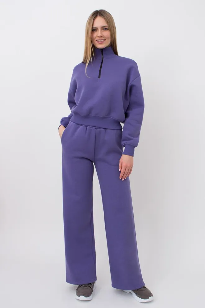 Свитшот на молнии укороченный SPORT STYLE 4416/170 Giulia (plum), фиолетовый