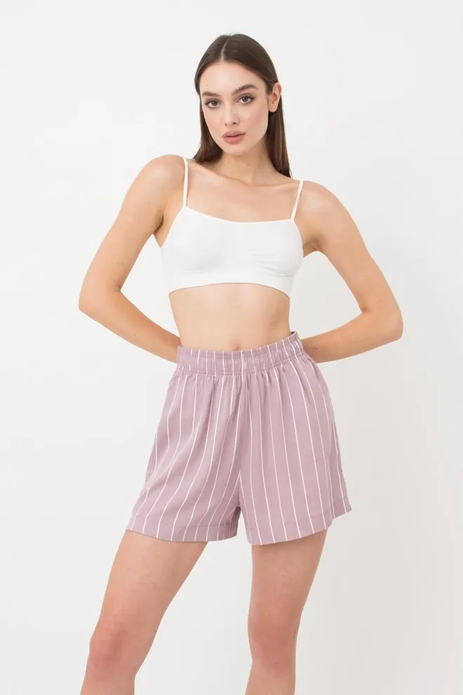 Женские хлопковые шорты Spring flowers 4212/040 Giulia (pink/stripe)