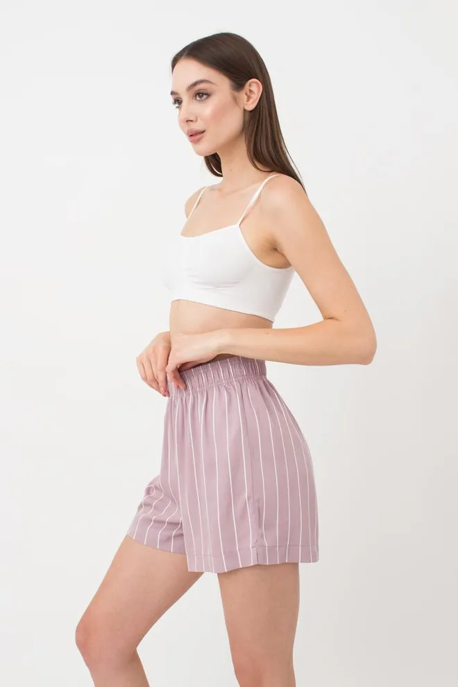 Женские хлопковые шорты Spring flowers 4212/040 Giulia (pink/stripe)