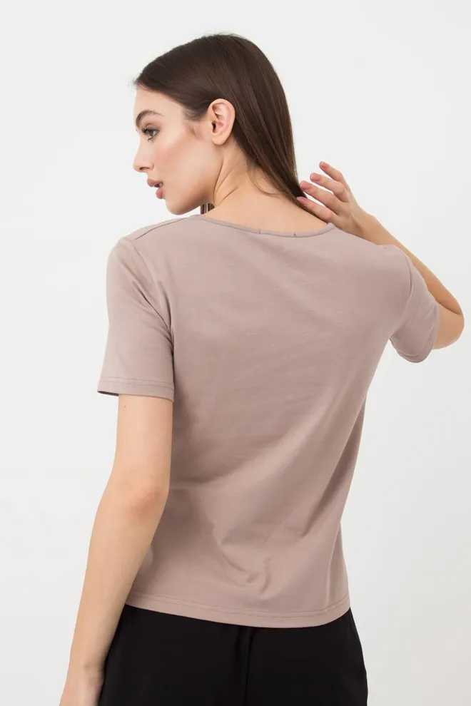 Женская футболка с принтом Spring flowers 4805/010 Giulia (mokko)