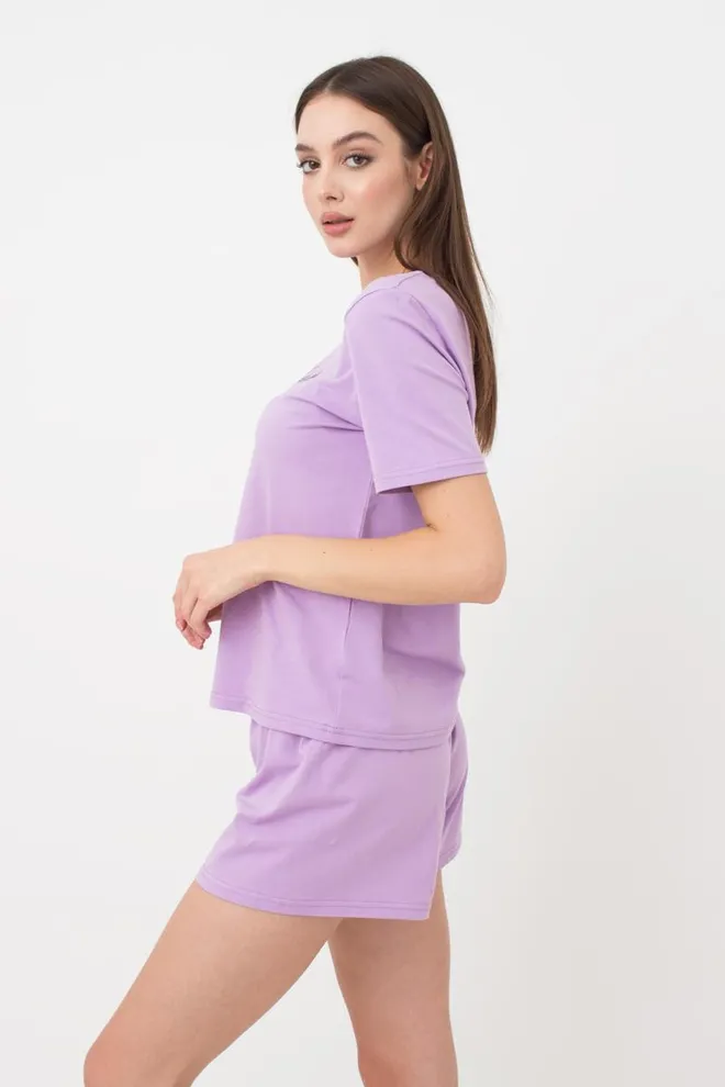 Женская хлопковая пижама Spring flowers 6122/010 Giulia (lilac)