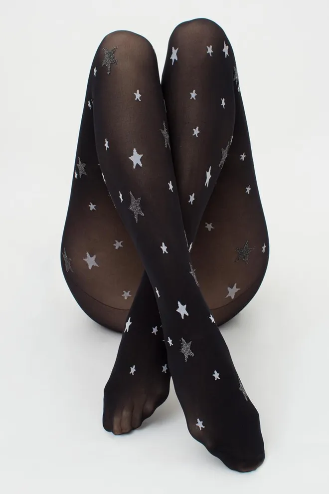 Колготки с люрексом и надписью Star Tights 60 den Giulia (black)