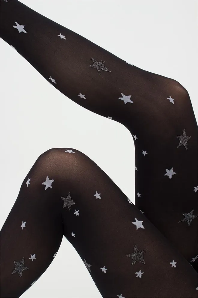 Колготки с люрексом и надписью Star Tights 60 den Giulia (black)