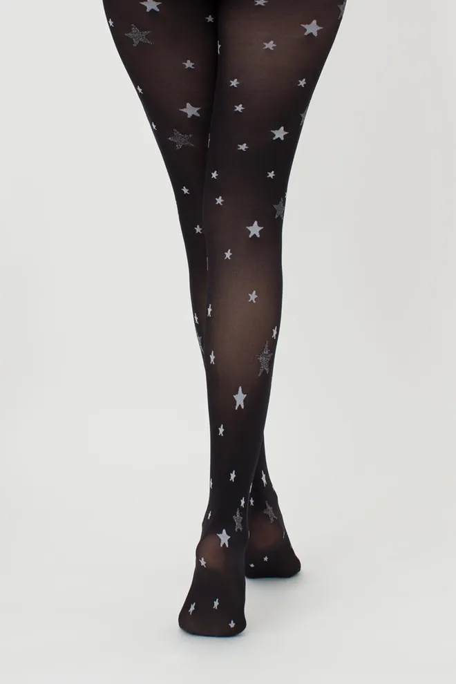Колготки с люрексом и надписью Star Tights 60 den Giulia (black)