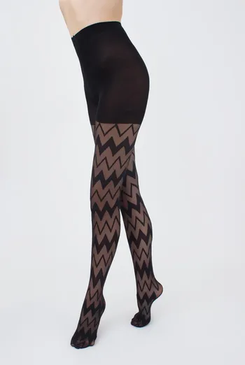Колготки с геометрическим рисунком Stella 40 den model 2 Giulia (nero)