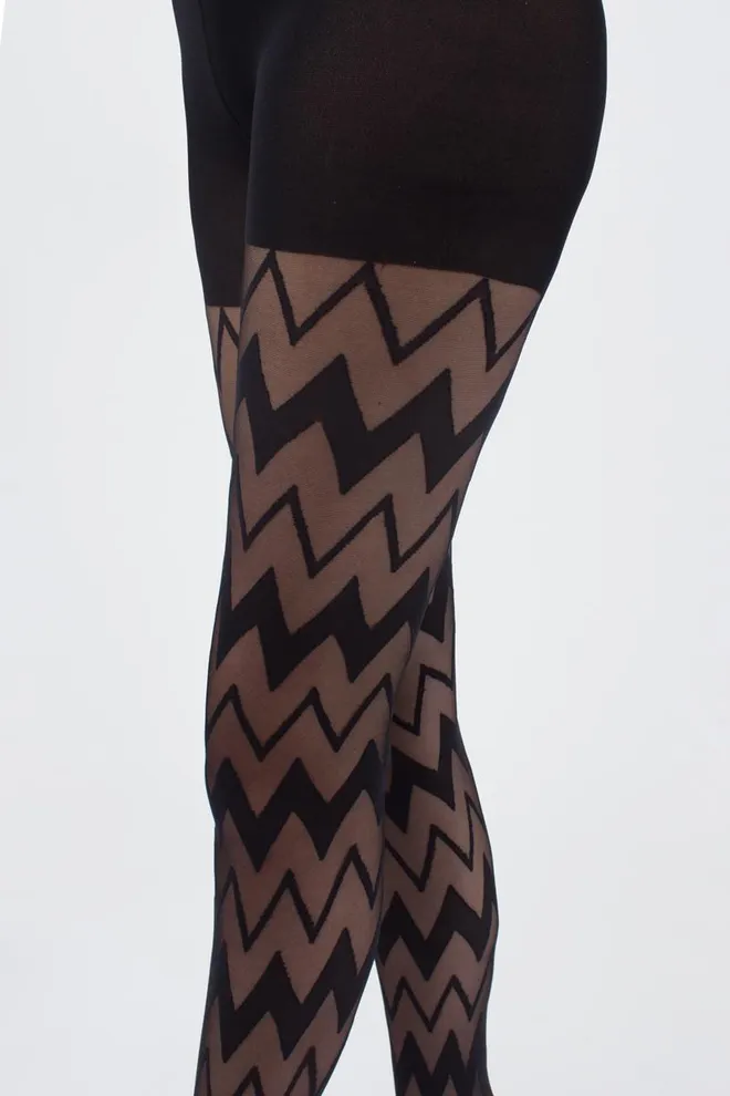 Колготки с геометрическим рисунком Stella 40 den model 2 Giulia (nero)