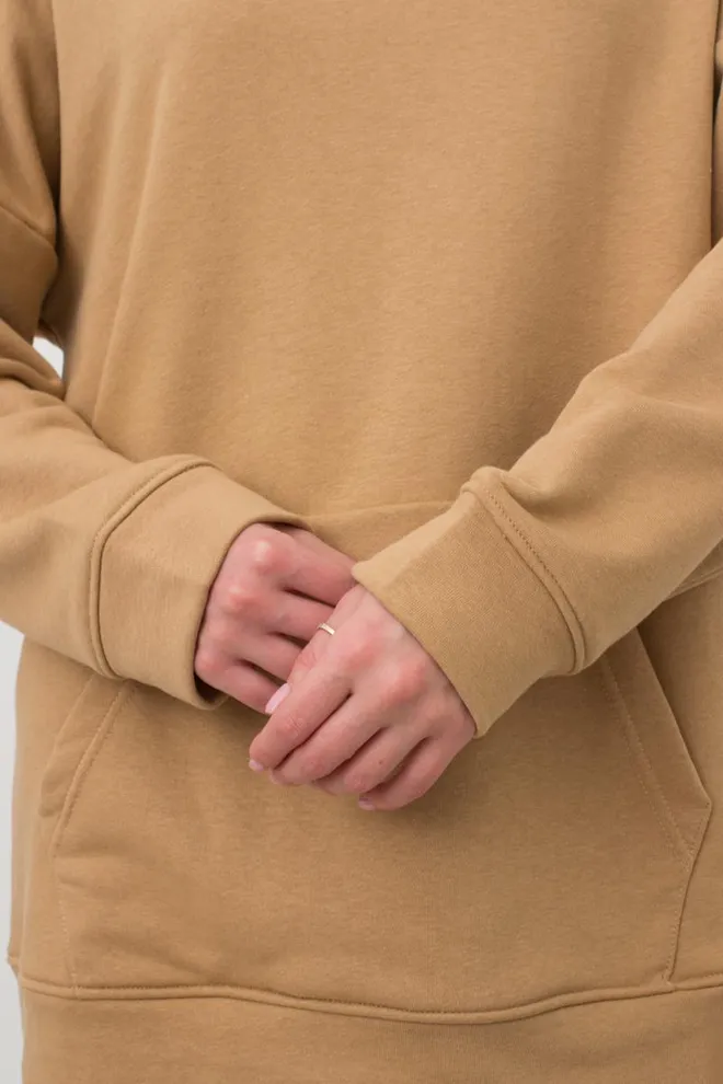 Женский худи оверсайз хлопковый Street Style 4414/160 Giulia (mustard)