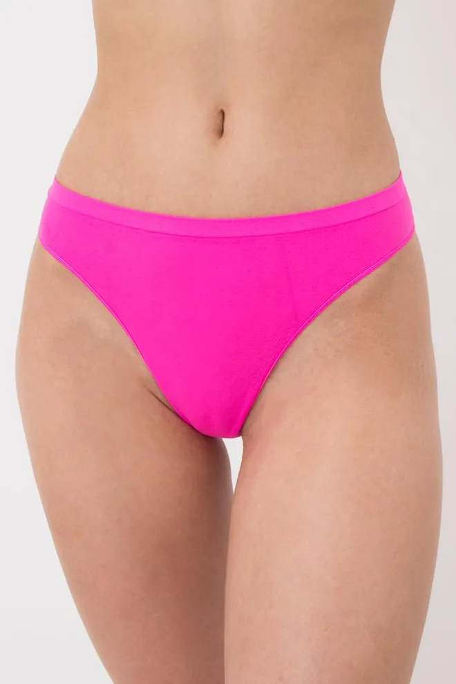 Женские бесшовные трусы стринги String briefs color Giulia (pink neon)